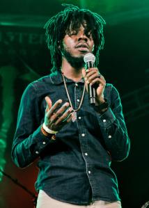 Chronixx during his performance in Trinidad.  PHOTO BY YOHANCE SIMONETTE